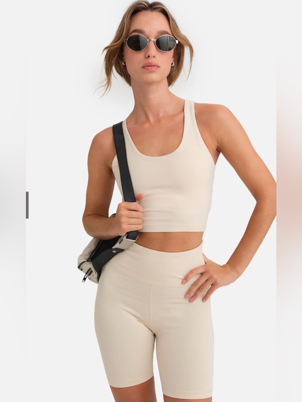 SET for sale. MATE the Label organic bike shorts and racerback crop tank